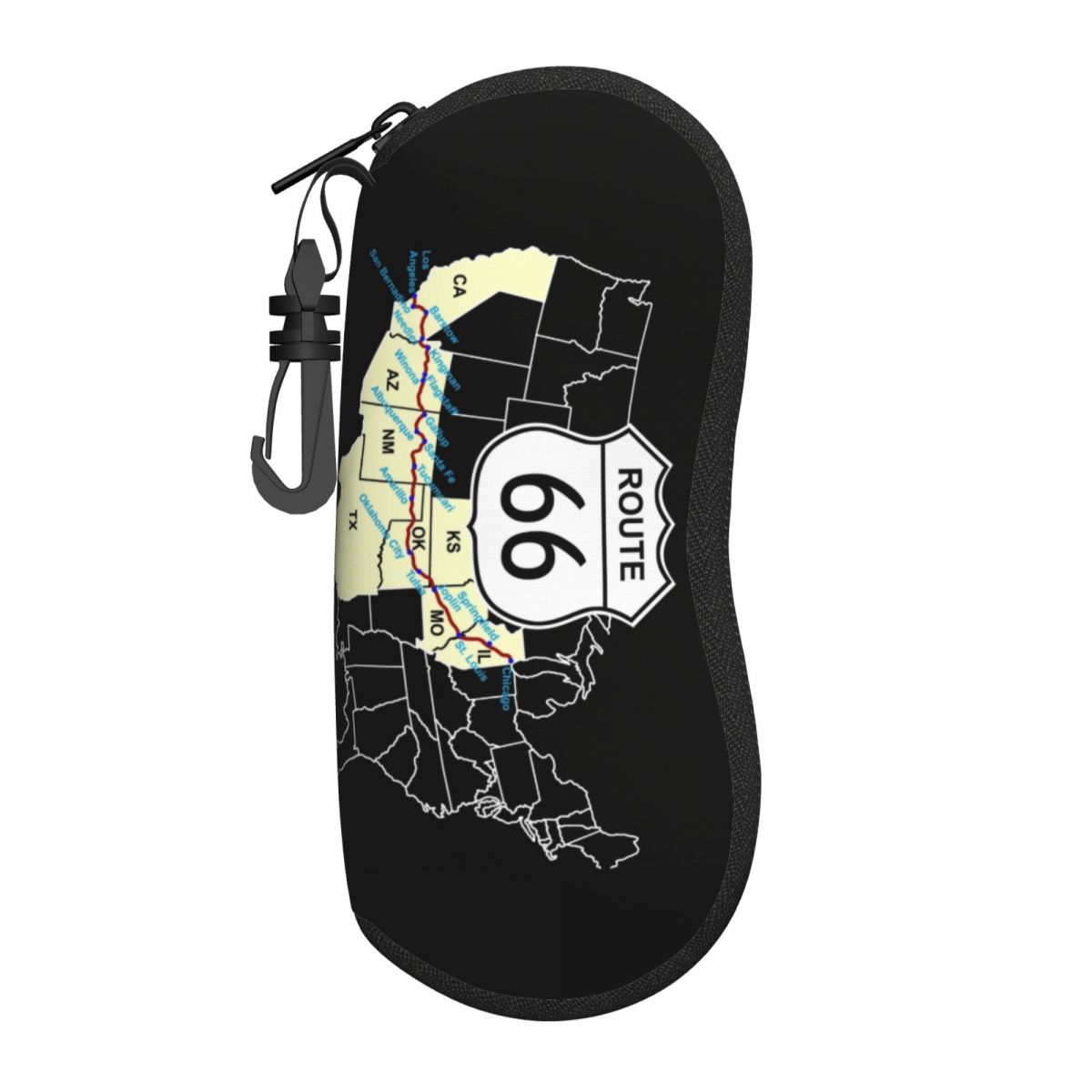 Women Accessories Usa - Custodia per occhiali personalizzata Route 66