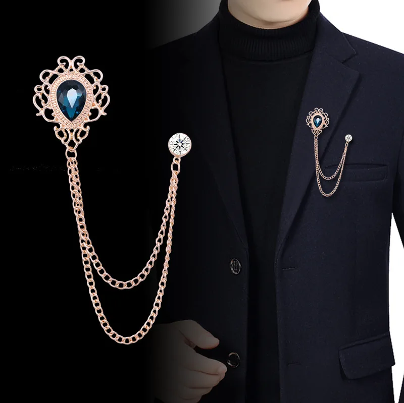 Women'S Vintage Accessories - Nuovo vintage nappa catena strass spilla