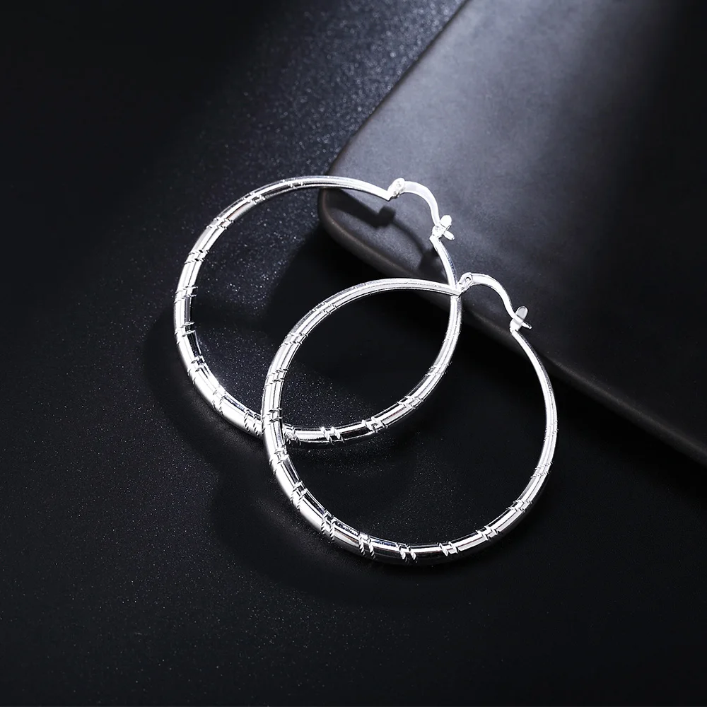 Statement Earrings Oversized - Orecchini a Cerchio Grandi in Argento
