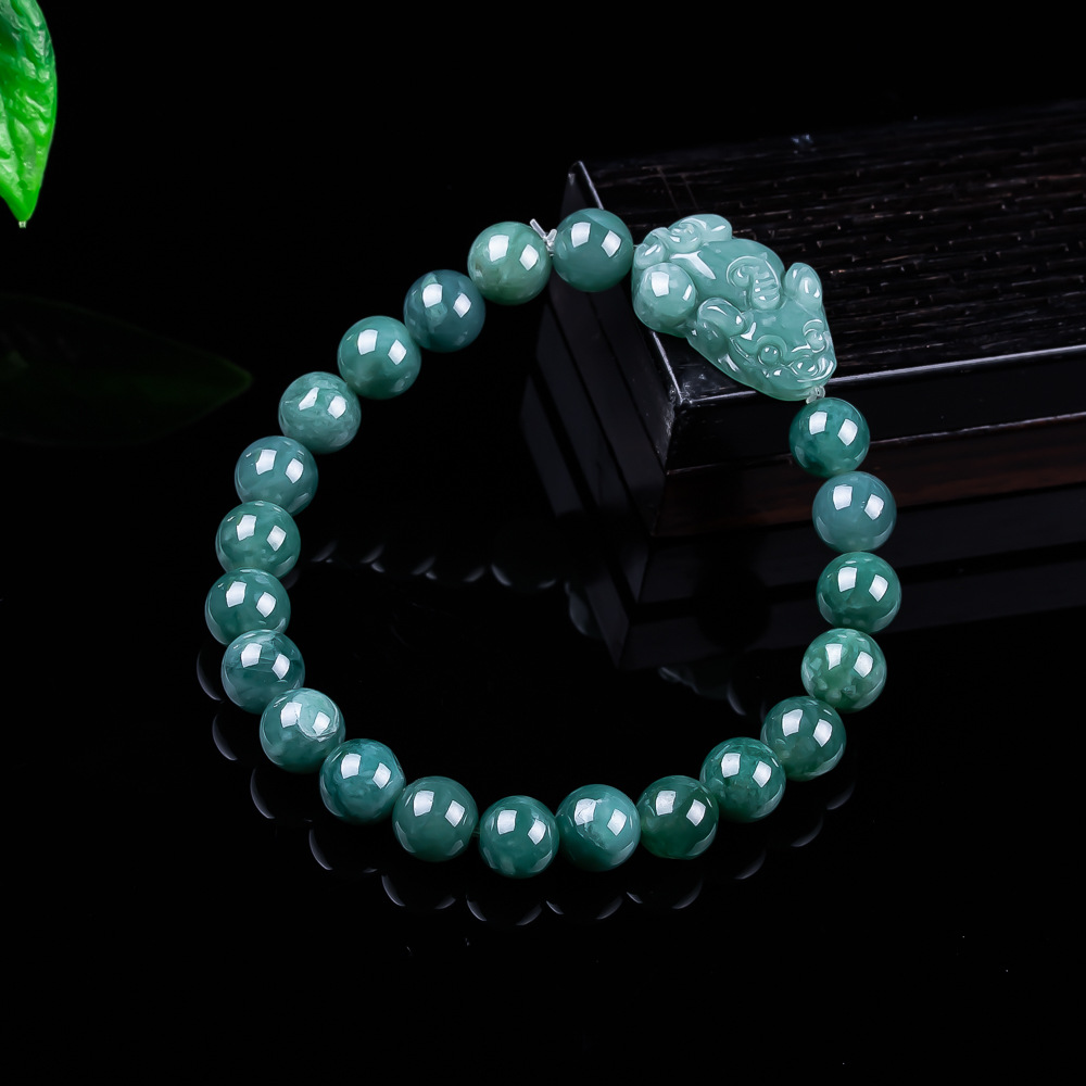 Women Accessories Gift - Bracciale Pixiu in Giada Birmana Naturale,