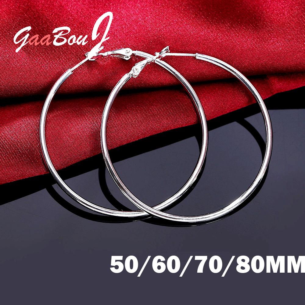 Statement Earrings Oversized - Orecchini a Cerchio Grande in Argento