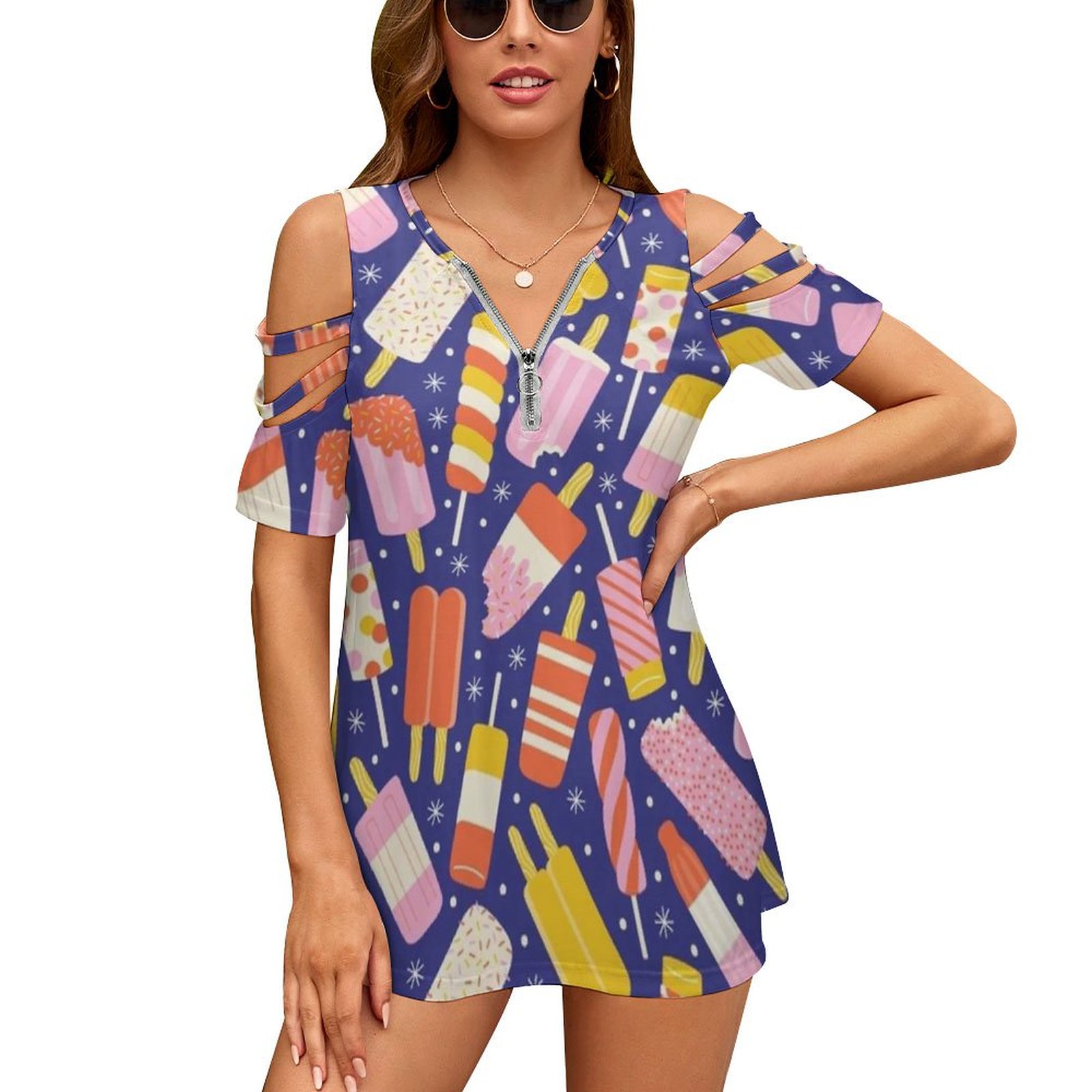 Women Accessories Vector - Popsicles New Fashion Zip Off Spalla