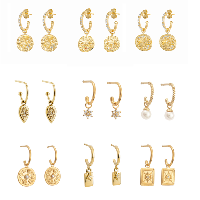 Statement Earrings Oversized - CRMYA Orecchini pendenti riempiti in oro