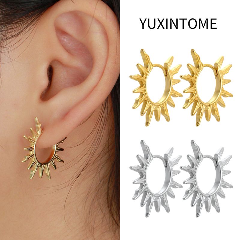Statement Earrings Oversized - Orecchini a cerchio vintage con ago