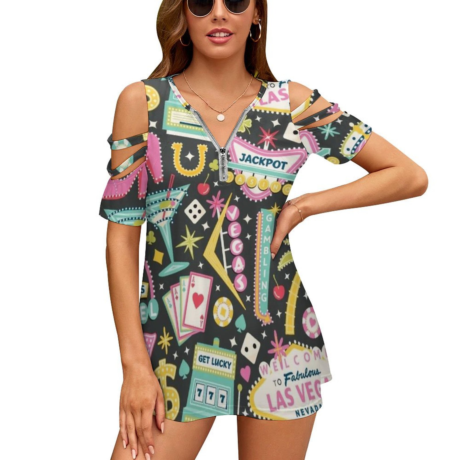 Women Accessories Vector - Viva Las Vegas T-shirt da donna