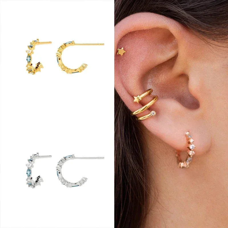 Donne 925 Sterling Silver Ear  - Statement Earrings Oversized recensione e prezzo