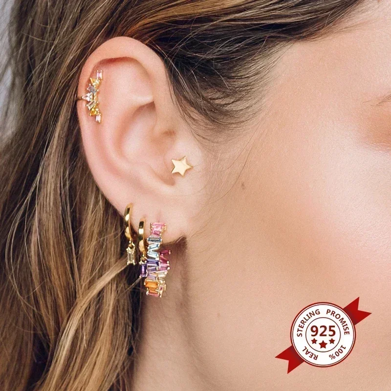 Donne 925 Sterling Silver Ear  - Statement Earrings Oversized recensione e prezzo