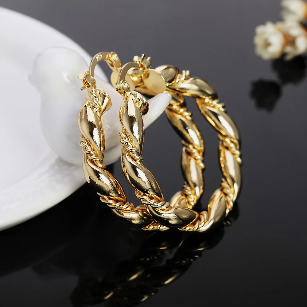 Hot 18K corda d'oro rotonda gr - Statement Earrings Oversized recensione e prezzo