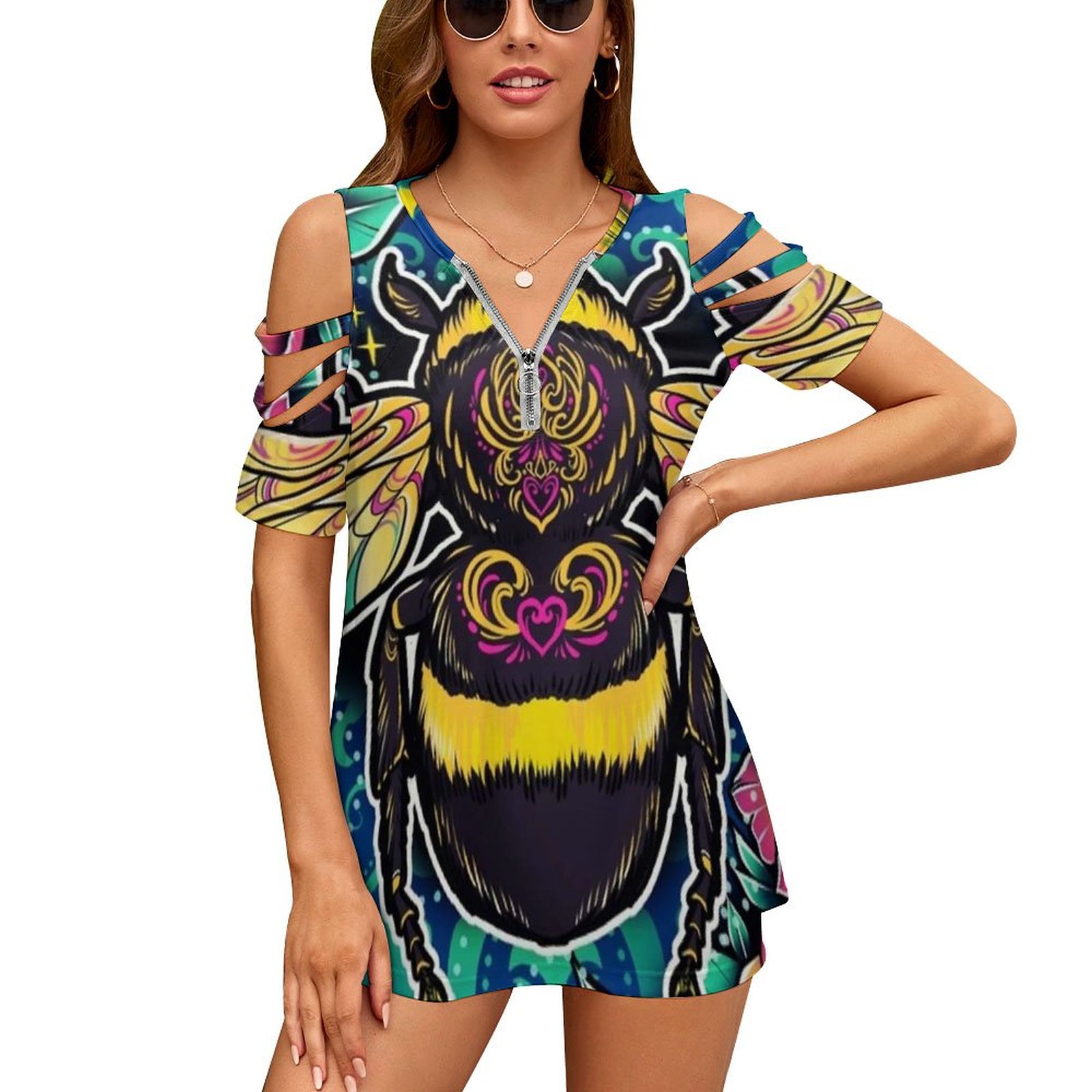 New Fashion Zip Off Spalla Top - Women Accessories Vector recensione e prezzo